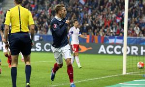 Griezmann celebra un gol con Francia